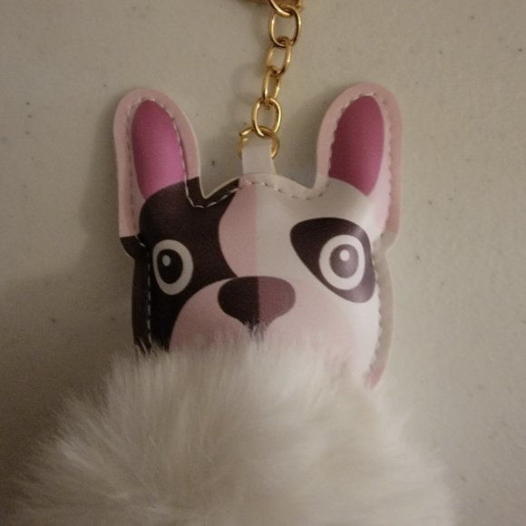 Dog Pom Pom Purse/Key Charm - Picture 2 of 4